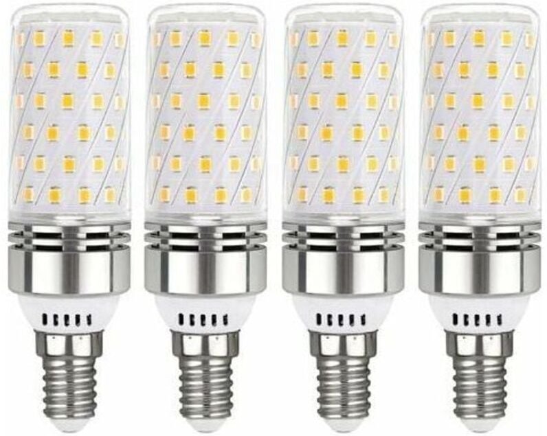 Qiyao - E14 LED-Glühbirne Warmweiß 3000 k, E14 LED-Glühbirnen 12 w, entspricht 100 w Glühlampe, 360°-Glühbirnen, Edison-...