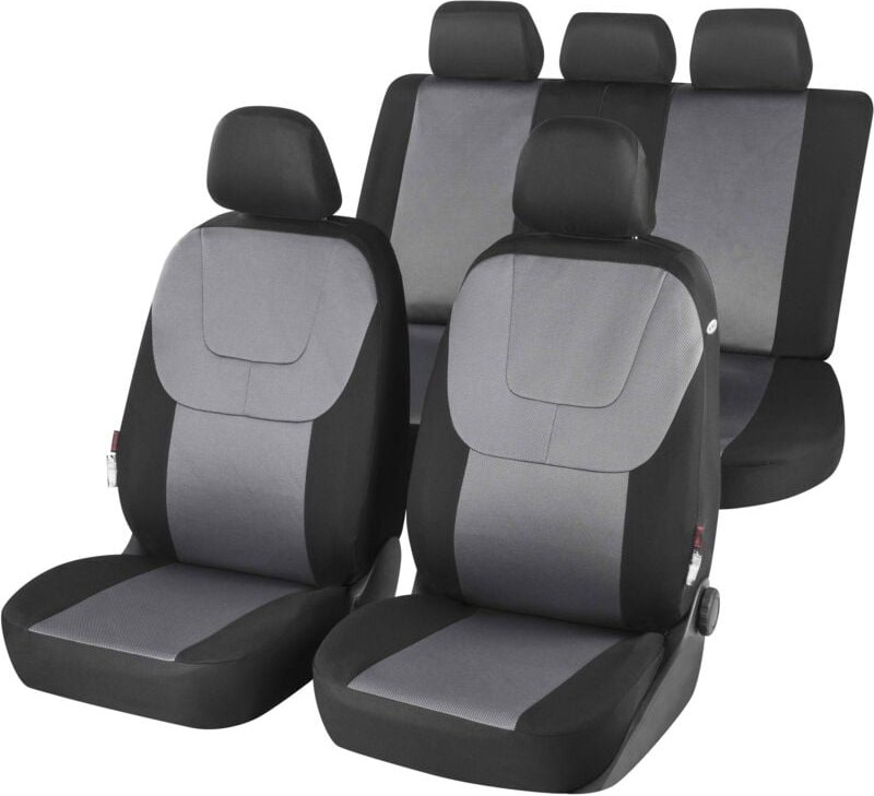 Walser - Autositzbezug Twill grau-schwarz