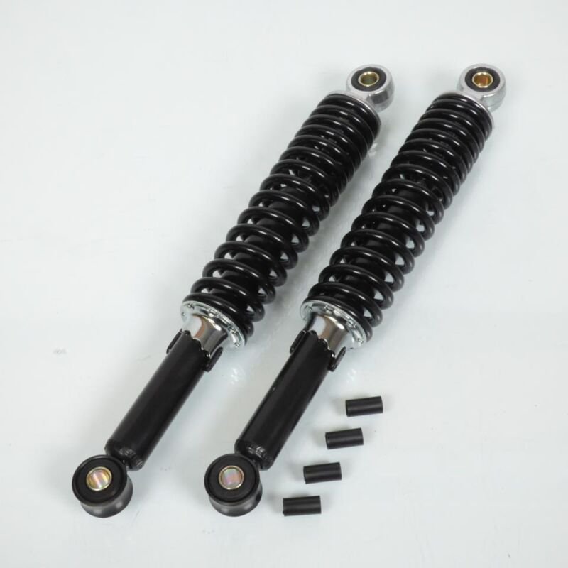 Paar Stoßdämpfer hinten schwarz zwischen Achse 320mm für Moped