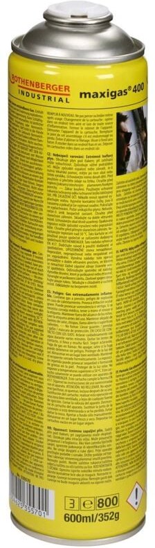 Rothenberger Industrial - 6x Maxigas 400 600 ml Gaskartusche - 35570