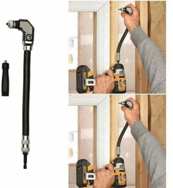 1/4 Flexibler rechtwinkliger Bohr-/Schraubendreheraufsatz für die Holzbearbeitung