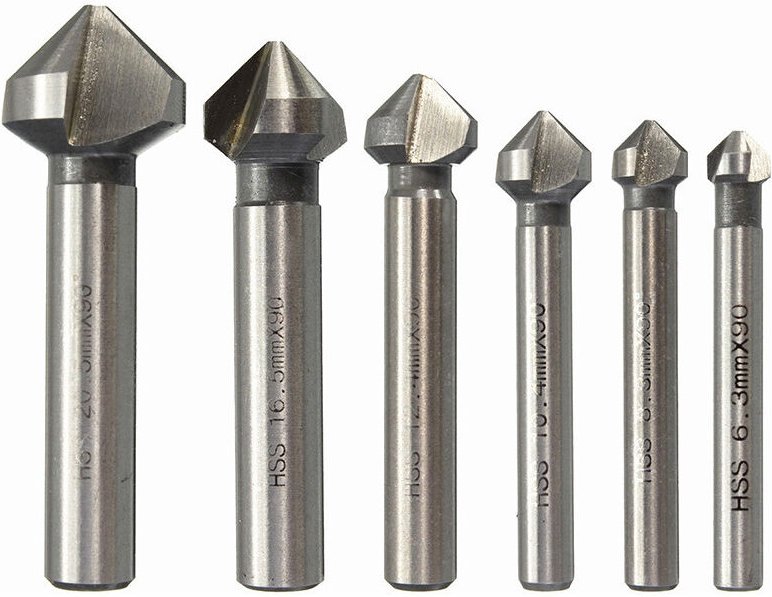 Stück Senkbohrer, hss Senker Senker 90° Senker Senker Bohrer Zylindrischer Entgratfräser, Schraubwerkzeug für Heimwerker...
