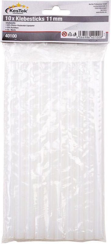 Kestek Heißklebesticks Heißklebepistole Patronen transparent 11x200mm 10er Set