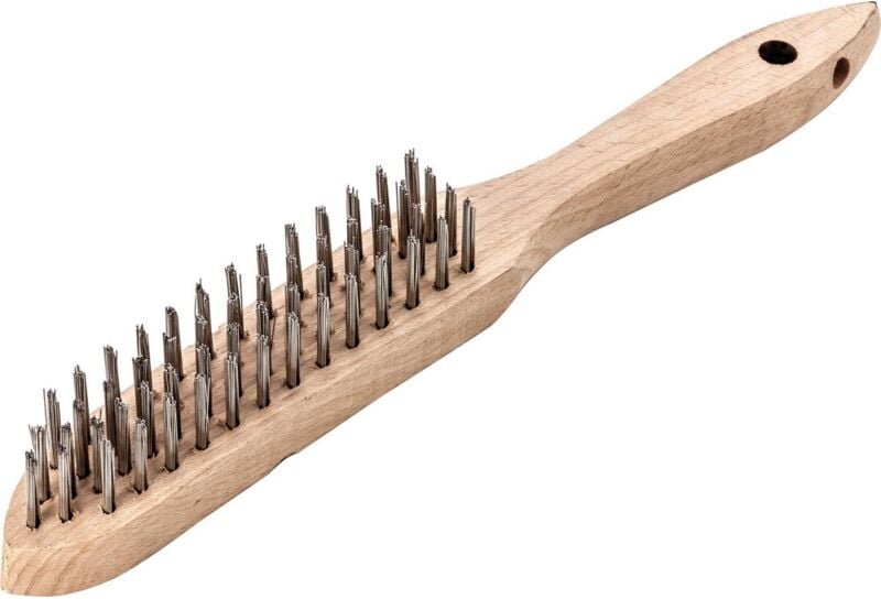 Lessmann Handdrahtbürste V4A glatt 4-reihig 0,3mm