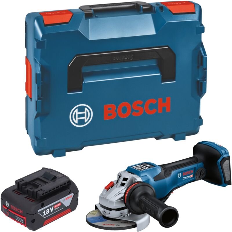 Bosch gws 18V-15 psc Professional Akku Winkelschleifer 18 v 125 mm biturbo Brushless + 1x Akku 4,0 Ah + L-Boxx - ohne La...