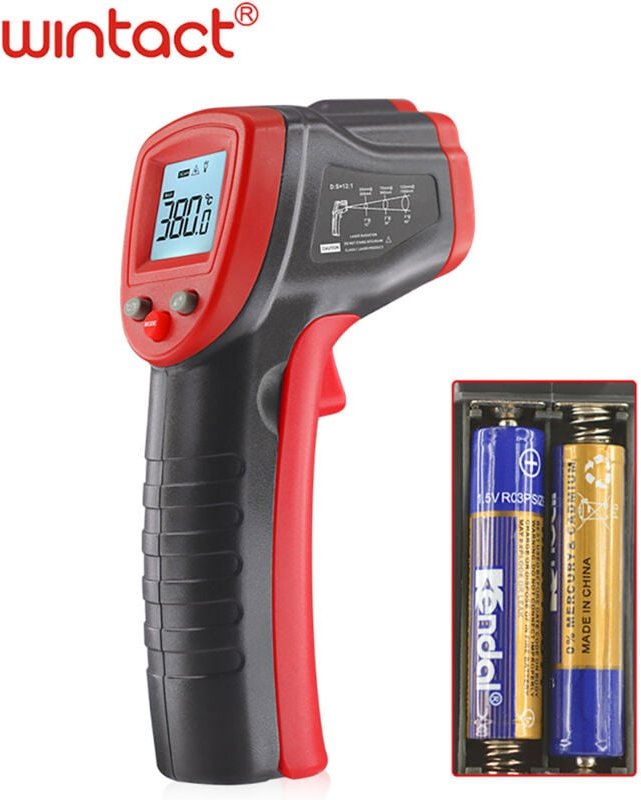 Infrarot-Thermometer, -50 °c 380 °c (-58 °f 716 °f), berührungsloses Laser-Thermometer mit einstellbarem Emissionsgrad, ...