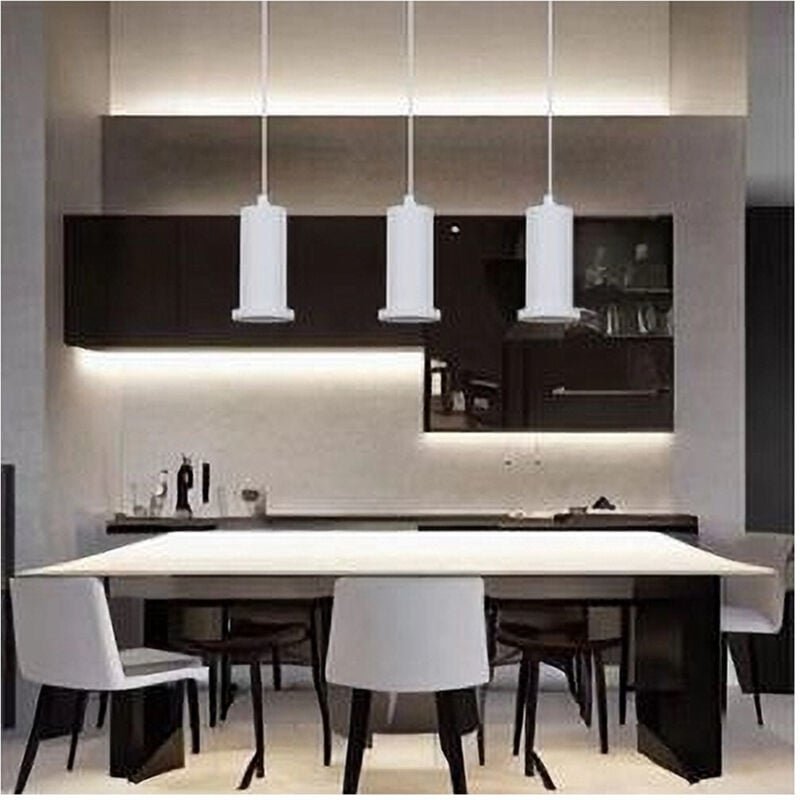 Trade Shop Traesio - Trade Shop - Moderner zeitgenössischer weißer Pendelleuchter, E27-Hängelampenfassung, 33832 -