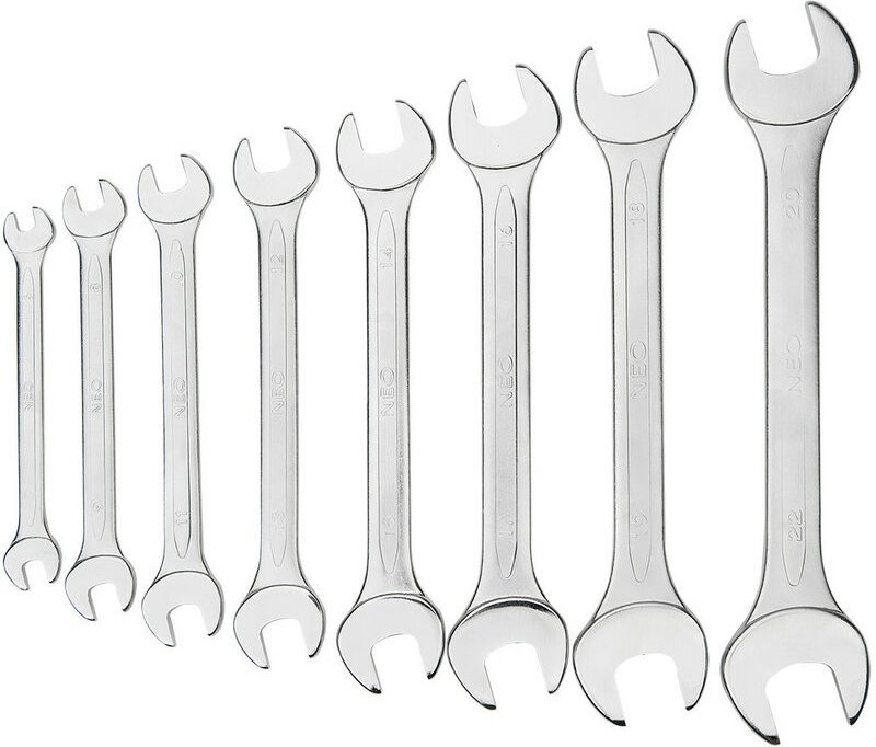 8 tlg. Maulschlüssel Set CrV 6-22mm 25 Jahre Garantie