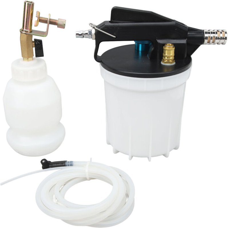 FOREHILL 16-teiliges 2-Liter-Druckluftbremsenentlüftungsset mit 2-Liter-Vakuum-Bremsenentlüftungsgerät und 1-Liter-Nachf...