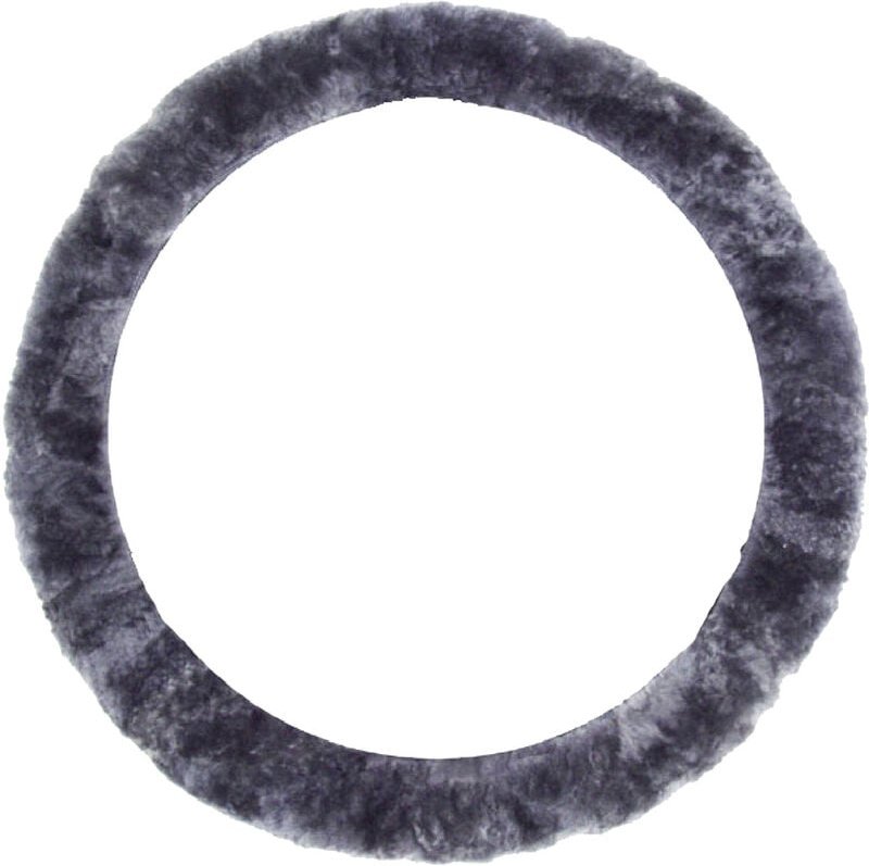 Thumbnail - IWH - Lenkradbezug (l x b x h) 350 x 350 x 40 mm Echtes Lammfell Anthrazit 35 - 41 cm