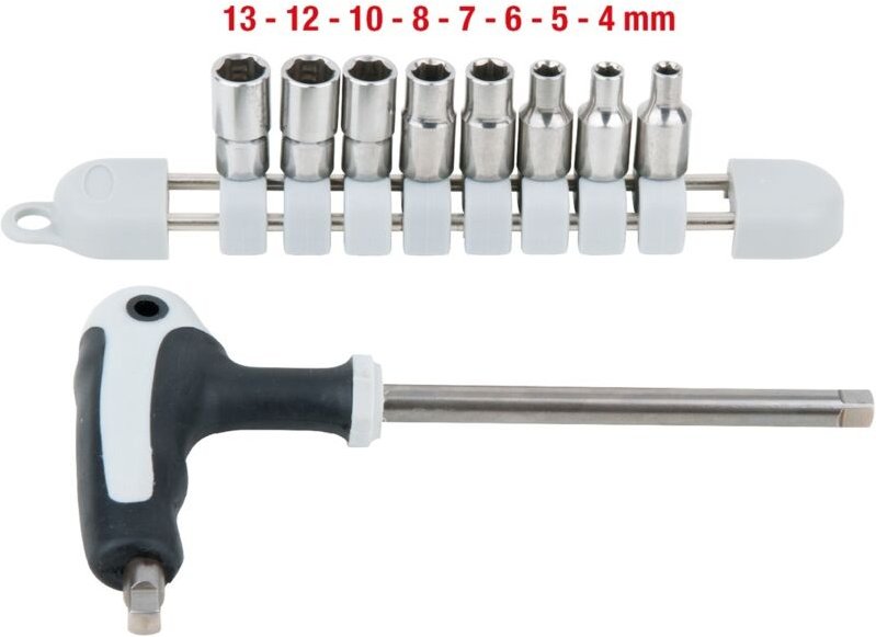 Kstools - ks Tools edelstahl Steckschlüssel-Satz, 9-tlg - 910.2450