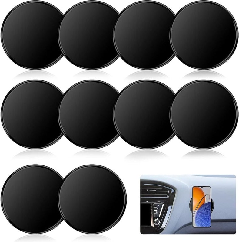 Lot de 10 Tapis antidérapants pour Tableau, de Bord de Voiture Lavables et réutilisables en Gel de pu pour Ranger téléph...