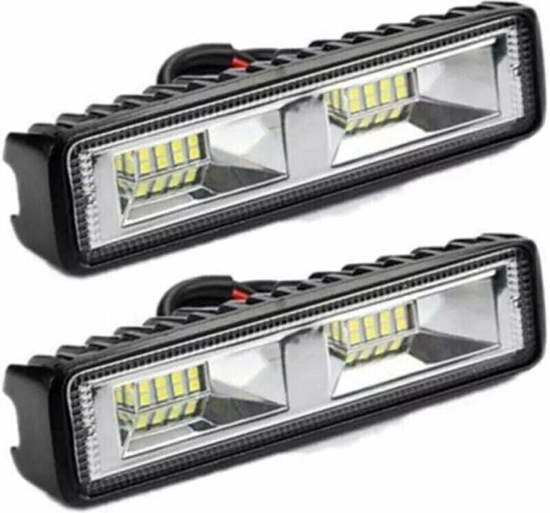 2 x 12V 24V LED-Arbeitsscheinwerfer, 16 LEDs, 48W, Offroad-Arbeitsscheinwerfer, IP67 wasserdicht, für Traktor, Motorrad,...