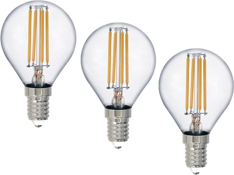 Trio - E14 Filament led 3Stk. - 2 Watt, 250 Lumen, warmweiß, ø 4cm - nicht dimmbar