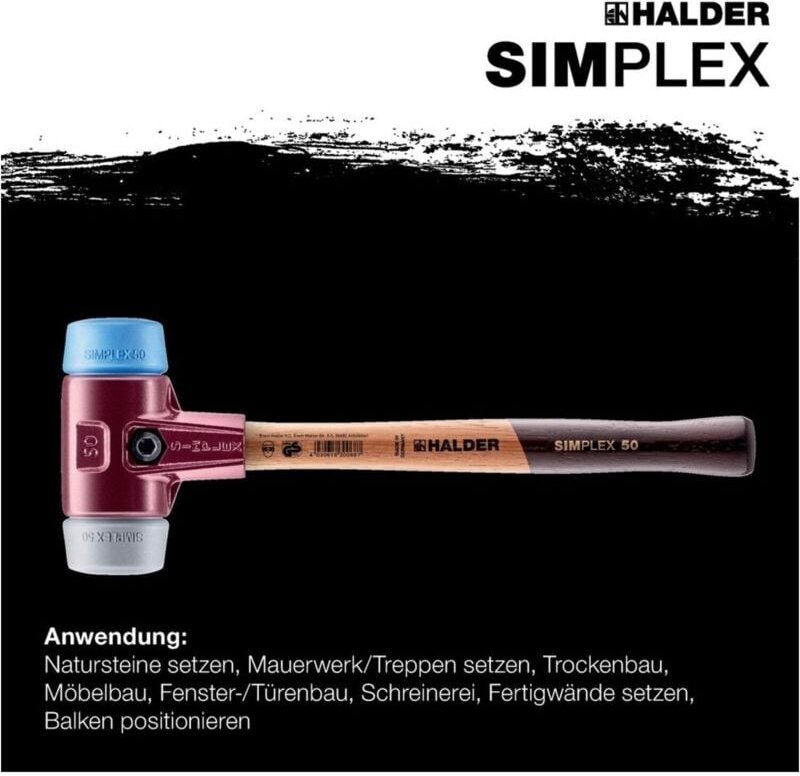 Erwin Halder Kg - Halder Simplex-Schonhammer ø 40mm, Einsätze: TPE-Soft / t