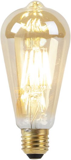 E27 LED Lampe ST64 dimmbar bis warm gold 8W 806 lm 2000-2700K