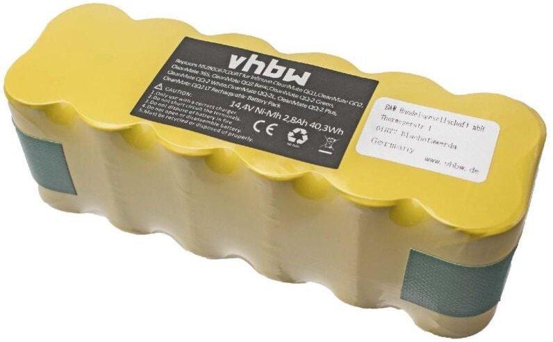 vhbw 1x Akku kompatibel mit Infinuvo Cleanmate QQ2 Basic, QQ-2L, QQ13, QQ2, QQ-2 green, 365, QQ1 Home Cleaner Heimrobote...