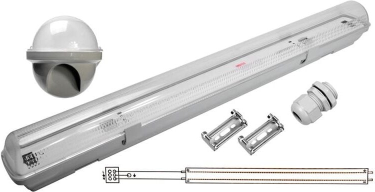 Wasserdichter LED-Streifen für 1 T8 LED-Röhre 150 cm IP65