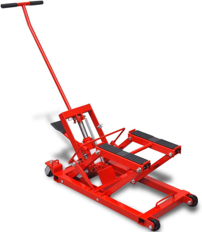 Hydraulische Motorrad-Hebebühne atv 680 kg rot