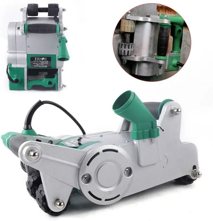 Elektrische Wandnutfräsmaschine, 1100 W, 2000 U/min, Einstellbare Rillenbreite: 25-35mm, Sägeblatt-Durchmesser: 25mm