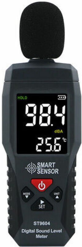 Schallpegelmesser, Geräuschmessgerät, digitales Audio-Schallpegelmessgerät, 30-130 dB, Luxmeter