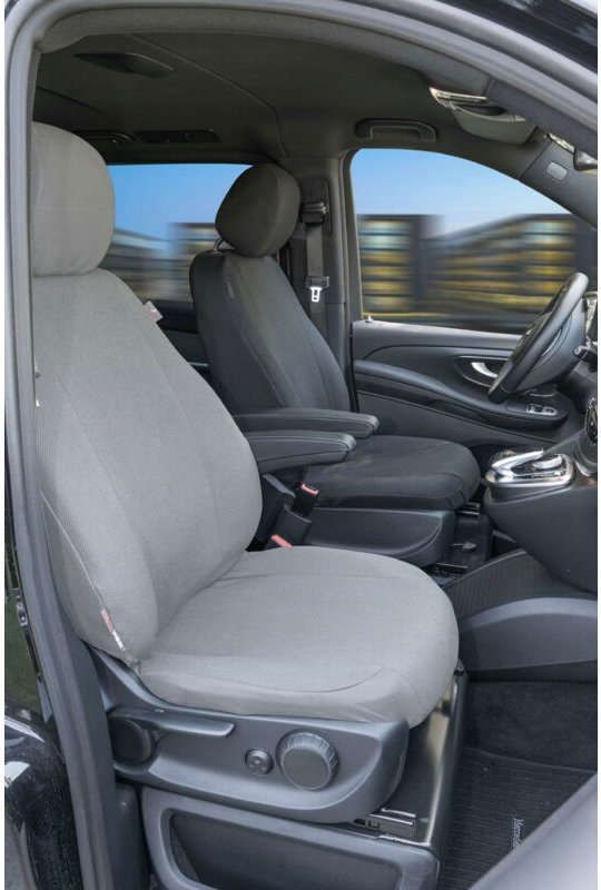 Walser - Passform Sitzbezug aus Stoff kompatibel mit Mercedes-Benz V-Klasse 447, Einzelsitz Fahrer Armlehne innen