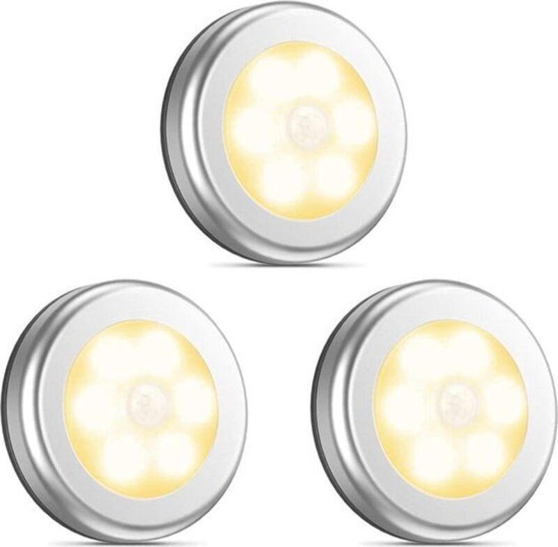3-teiliges LED-Nachtlicht-Set – mit Bewegungssensor – Babyzimmer-Nachtlicht – batteriebetrieben – kabelloser Sensor – fü...
