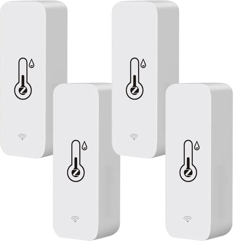 Für Tuya Zigbee Smart Thermometer Hygrometer, 4er Pack Zigbee Thermometer Hygrometer, kabelloser Temperatur- und Feuchti...