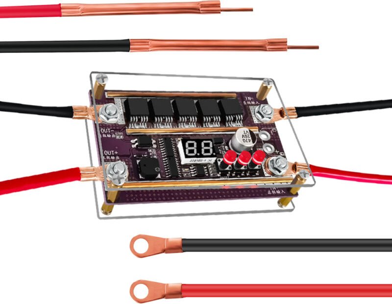 Scheda di controllo saldatrice a punti miniaturizzata, 99 livelli potenza regolabili, saldatura batterie litio cilindric...