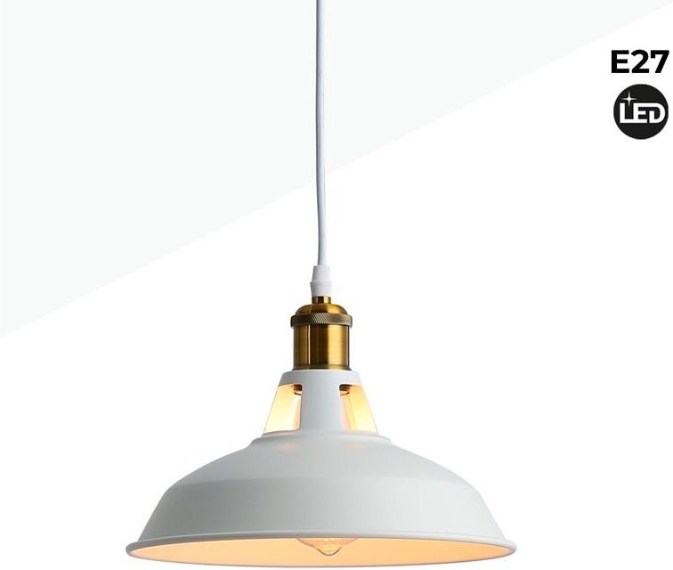 Industrielle Retro-Hängeleuchte 'manacor' mit Metallkuppel