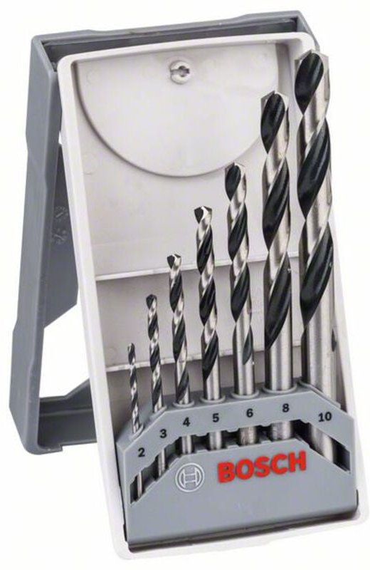Bosch - Accessories 2608577347 hss Metall-Spiralbohrer-Set 7teilig 2 mm, 3 mm, 4 mm, 5 mm, 6 mm, 7 mm,