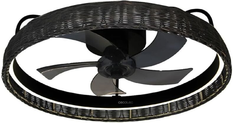 Deckenventilator mit Licht EnergySilence LampAero 600 Schwarz Design - Cecotec