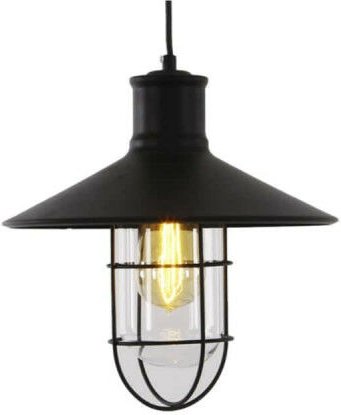 EDM - Hängelüster Vintage Aluminium Schwarz 60W E27