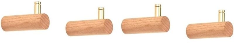 Csparkv - 4 dekorative Hängehaken mit goldenen Nieten zum Aufhängen von Kleidung, Kleidern, Hüten, Rucksäcken, Schlüssel...