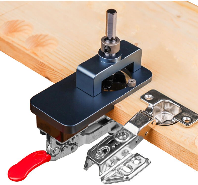 35-mm-Metall-Bohrschablone für verdeckte Scharniere, Bohrschablone für unsichtbare Scharniere, Türscharnierbohrer, Holzb...