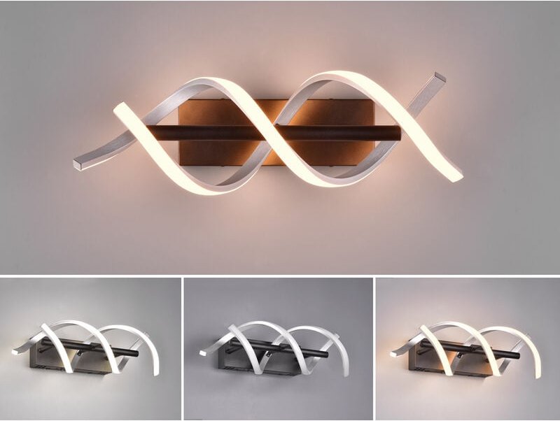 Led Wandleuchte sequence dimmbar Lichtfarbe einstellbar Silber, Breite 47cm