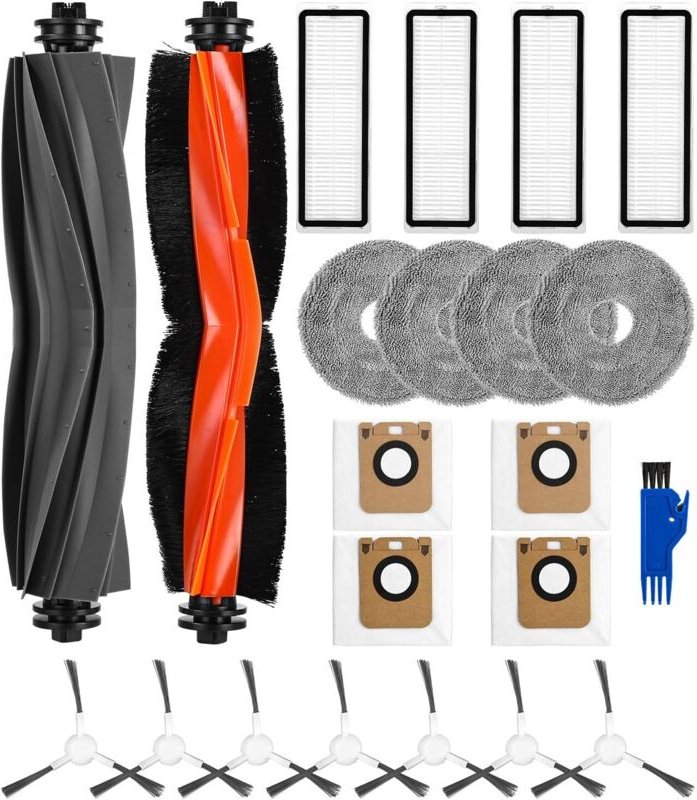 Zubehörset für Dreame L10s Ultra/L10 Ultra Staubsauger, Ersatzteile für Dreame, 2 Hauptbürsten, 8 Seitenbürsten, 4 HEPA-...