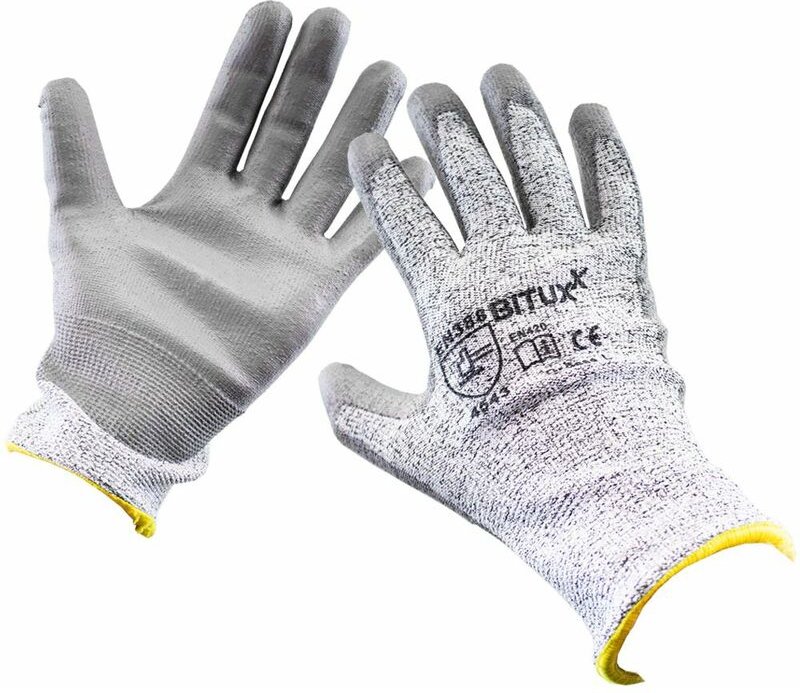 5 Paar s (7) Schnittschutzhandschuhe Arbeitshandschuhe Handschuh Schnittfest mit pu Beschichtung