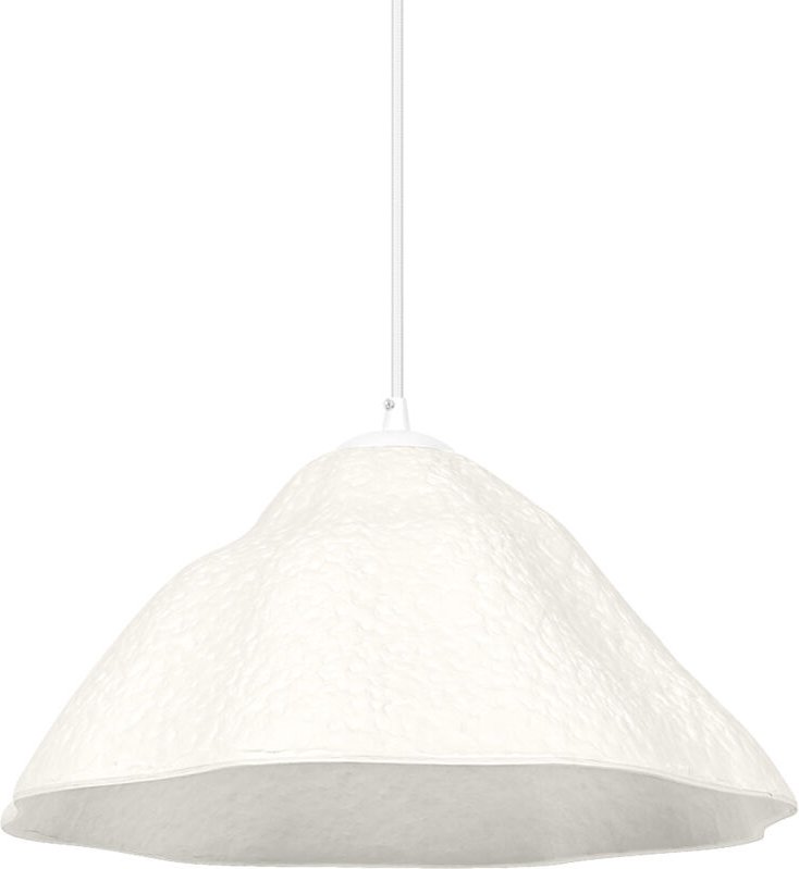 Ledvance - weiße Dekor Lotusblatt Metall- und Pappmaché-Hängelampe, E27, 396 mm Durchmesser, Lampenschirm aus recyceltem...