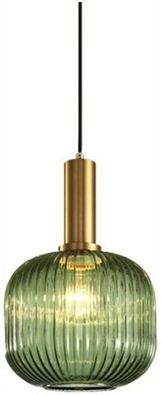 Vintage-Pendelleuchte im Industrie-Stil, moderner Retro-Stil, Glasschirm mit poliertem Messingständer, Energieeffizienzk...