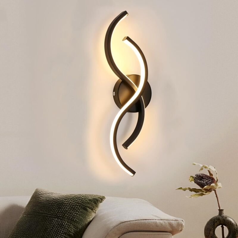 GOECO Innenwand-LED-Wandleuchte, 15 W, 1687 lm, kreatives Design, LED-Wandleuchte, 42 cm, moderne Wandleuchte aus Acryl ...
