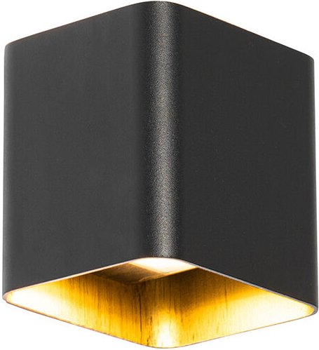 Moderne Wandleuchte schwarz inkl. led IP54 quadratisch - Evi