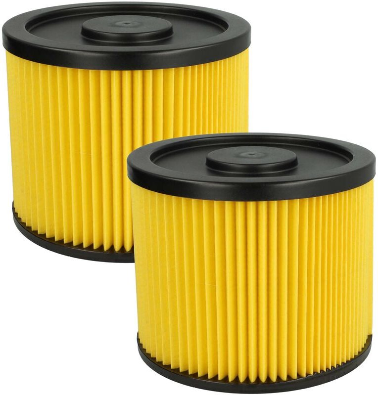 2x Faltenfilter kompatibel mit Lidl Parkside pnts 1400 A1, 1400 B1, 1400 C1, 1400 D1, 1400 E2 Staubsauger - Filter, Patr...