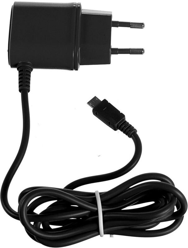 Trade Shop Traesio - Trade Shop - 1A microusb schwarz netzladegerät batterie-ladegerät -