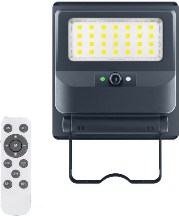 Trade Shop - LAMPIONE FARO CON PANNELLO SOLARE 50 WATT SENSORE CREPUSCOLARE LUCE FREDDA IP65 ES-P-50F -