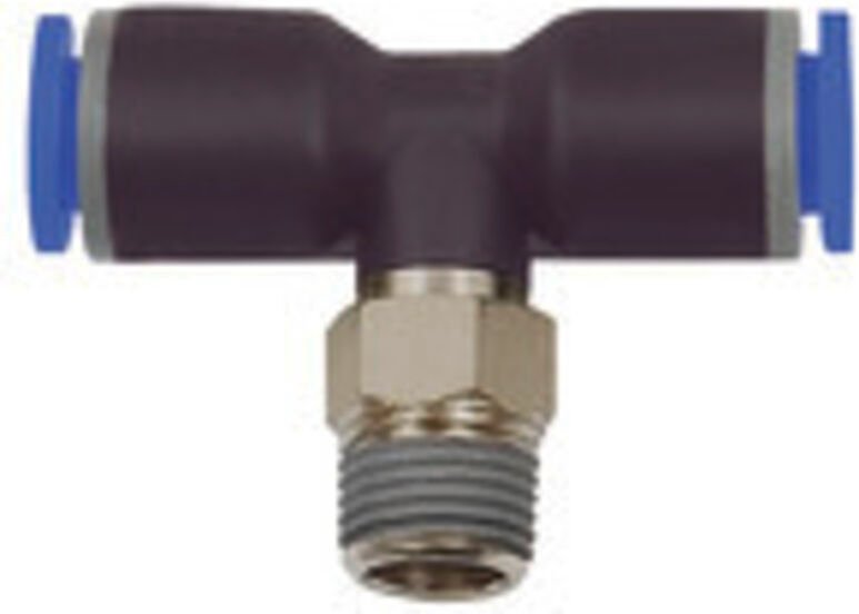 Riegler T-Steckverschraubung »Blaue Serie«, drehbar, R 1/8 außen Ø 6 mm