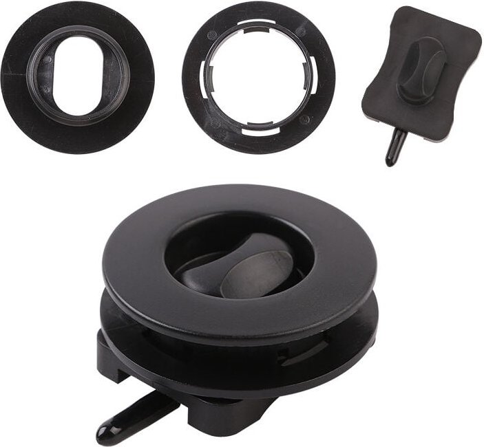 Lntyq - stücke Anti-Rutsch Auto Halter Rotierenden Schnalle Kunststoff Auto Halter Verschluss Schwarz Doppel Schicht