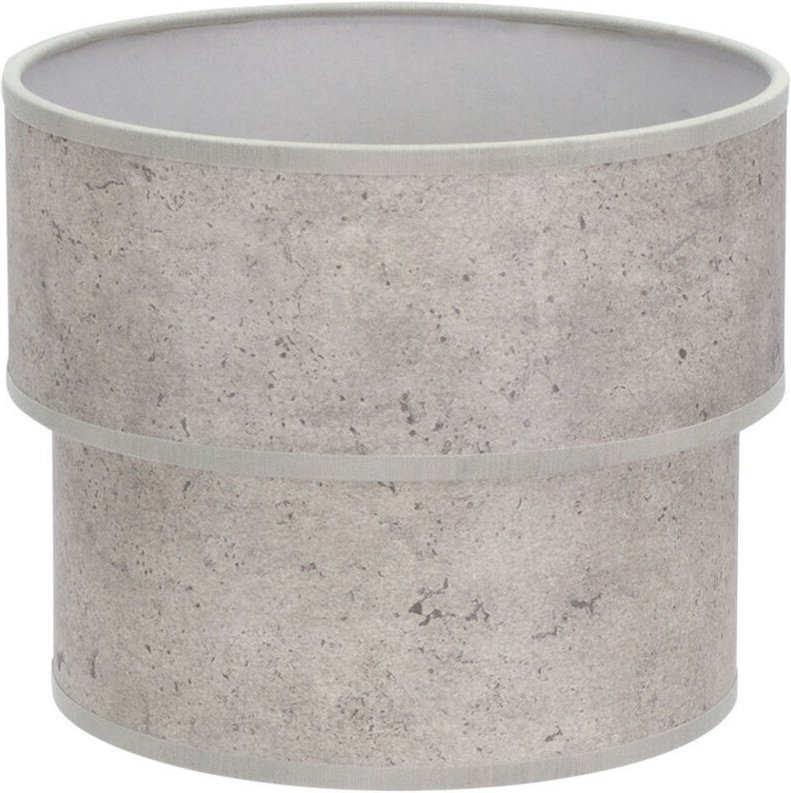 Fabrilamp - Lampenschirm of Tisch of grau Zement doppelt lächeln E14 (18x16x16cm)