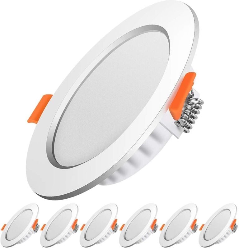 LED Einbaustrahler Extra Flach, LED Einbaustrahler Innen Deckenleuchte, Rund Ultra Slim Downlight, 7W Glühlampe, 230V Wa...