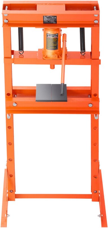 Hydraulische Werkstattpresse – 20 t, H-Rahmen mit Pressplatte und Dreieckstütze, stabile verstellbare Bodenpresse, Überd...